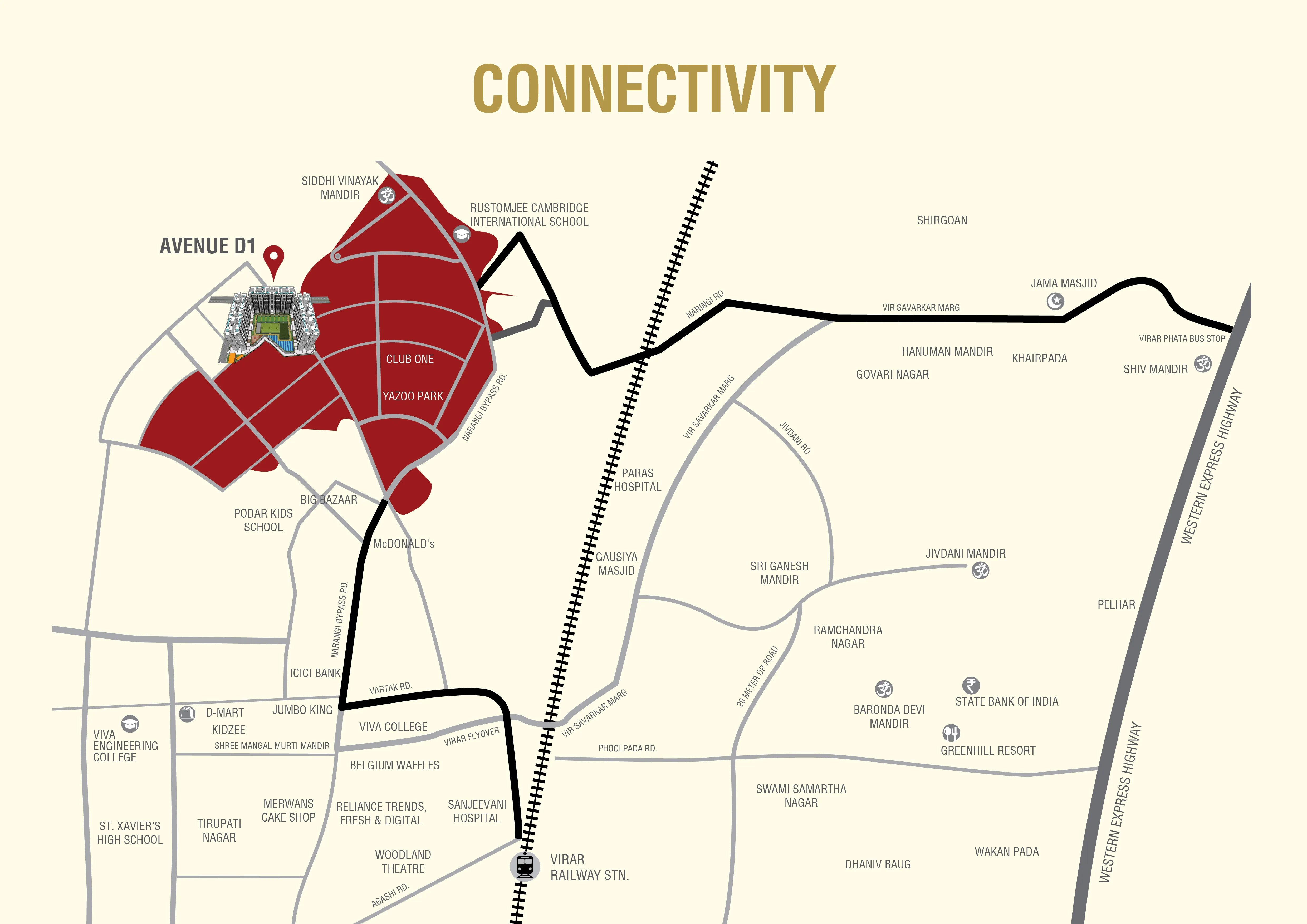 Rustomjee Global City Location