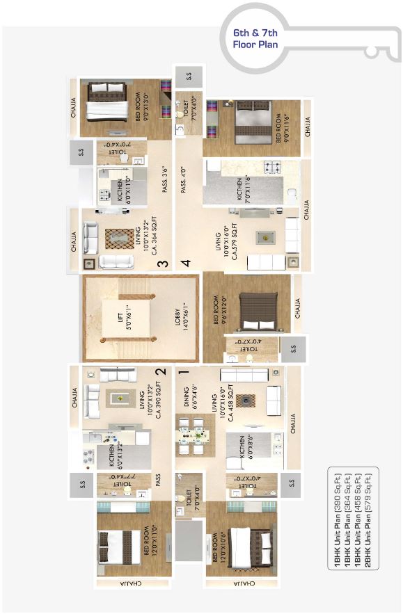6-7 Floor Plan