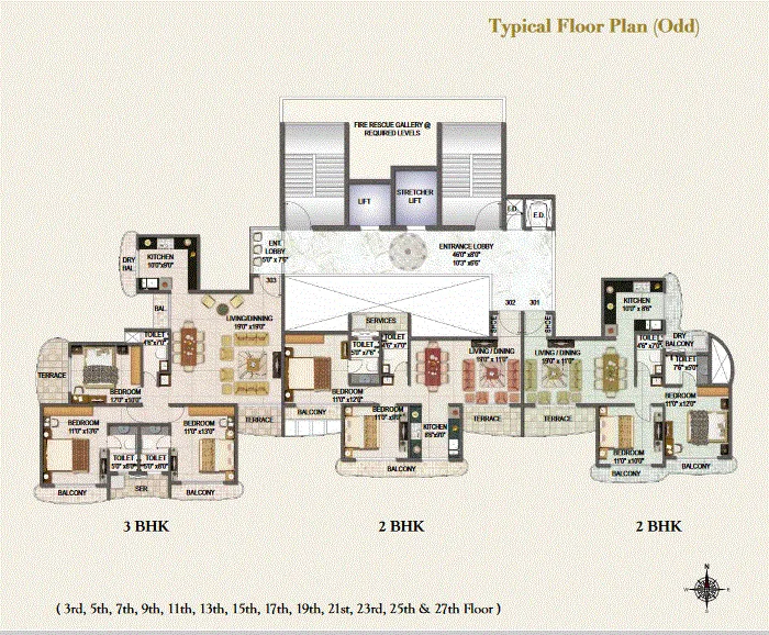 Sai Mannat Typical Floor Plan Wing A-Odd