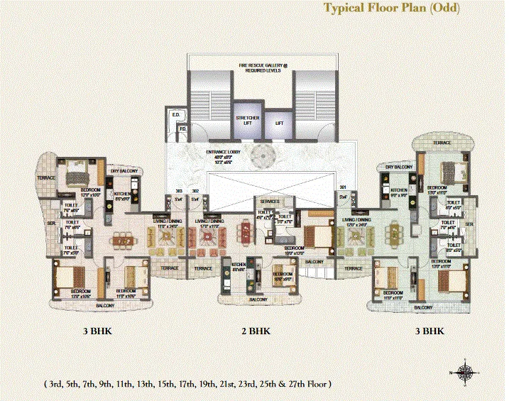 Sai Mannat Typical Floor Plan Wing B-D Odd