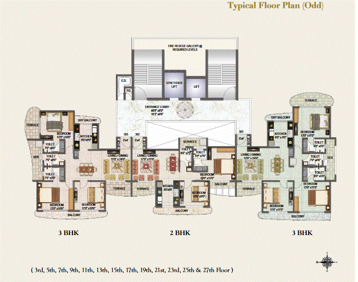 Sai Mannat Typical Floor Plan Wing B-D Odd