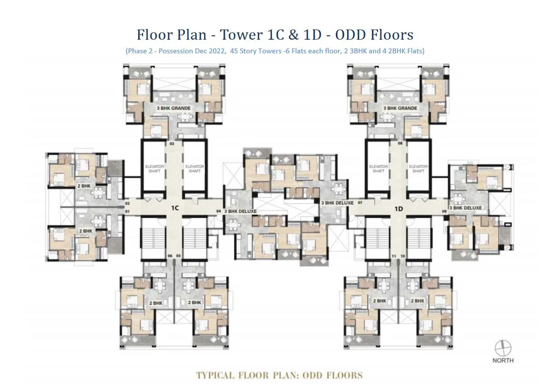 Adhiraj Samyama Typical Floor Plan Odd
