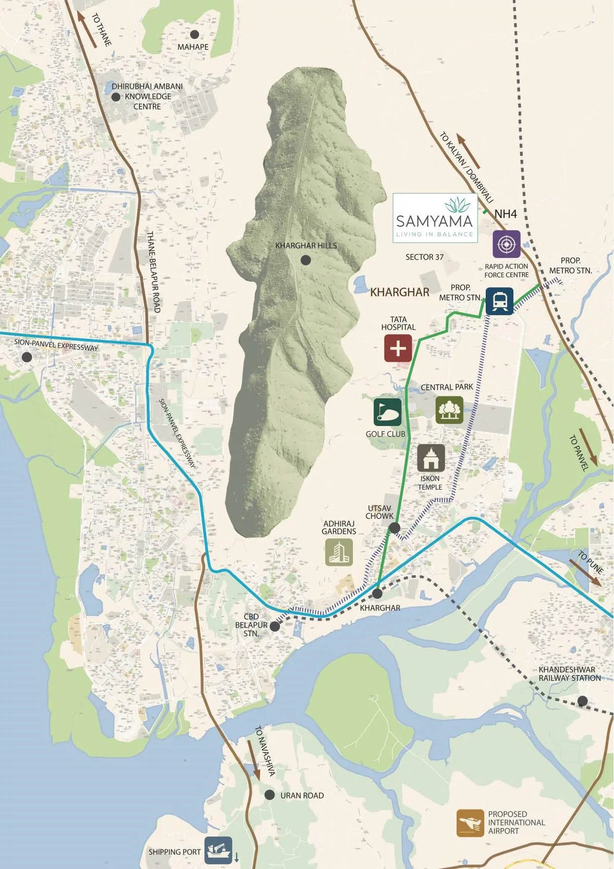 Adhiraj Samyama Loctaion Connectivity