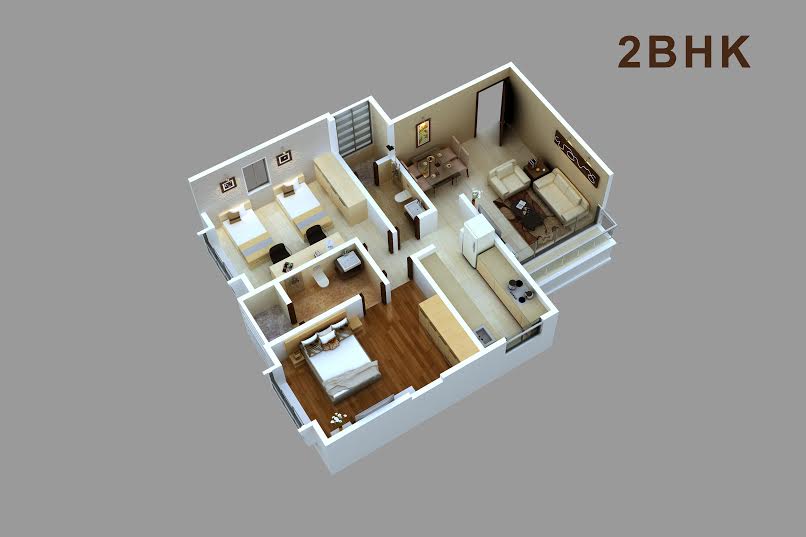2BHK plan