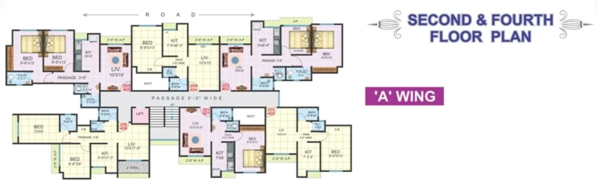 2nd and 4th Floor Plan