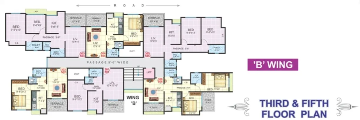 3rd and 4th Floor Plan