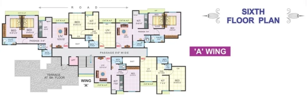 6th A wing Floor Plan