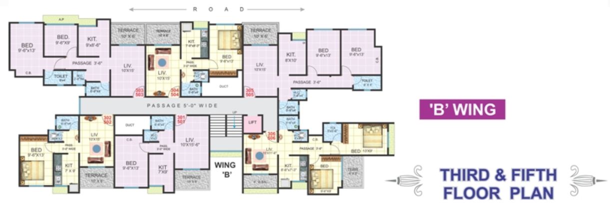3rd and 4th Floor Plan