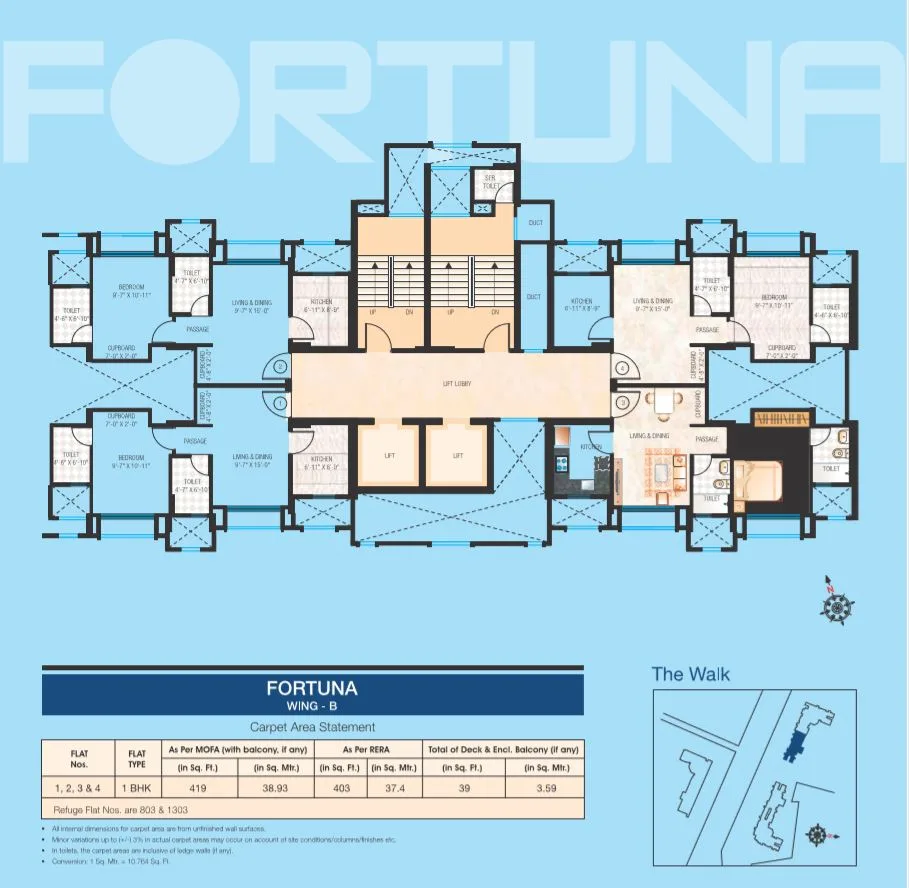 Fortuna B Typical Floor Plan