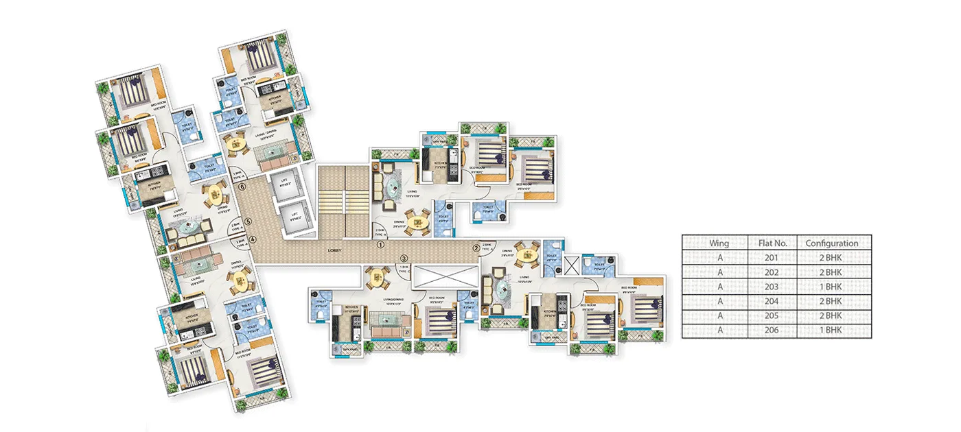 Arkade Arcopolis Typical Floor Plan Wing A
