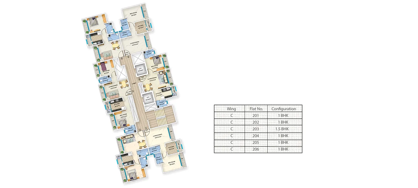 Arkade Arcopolis Typical Floor Plan Wing C