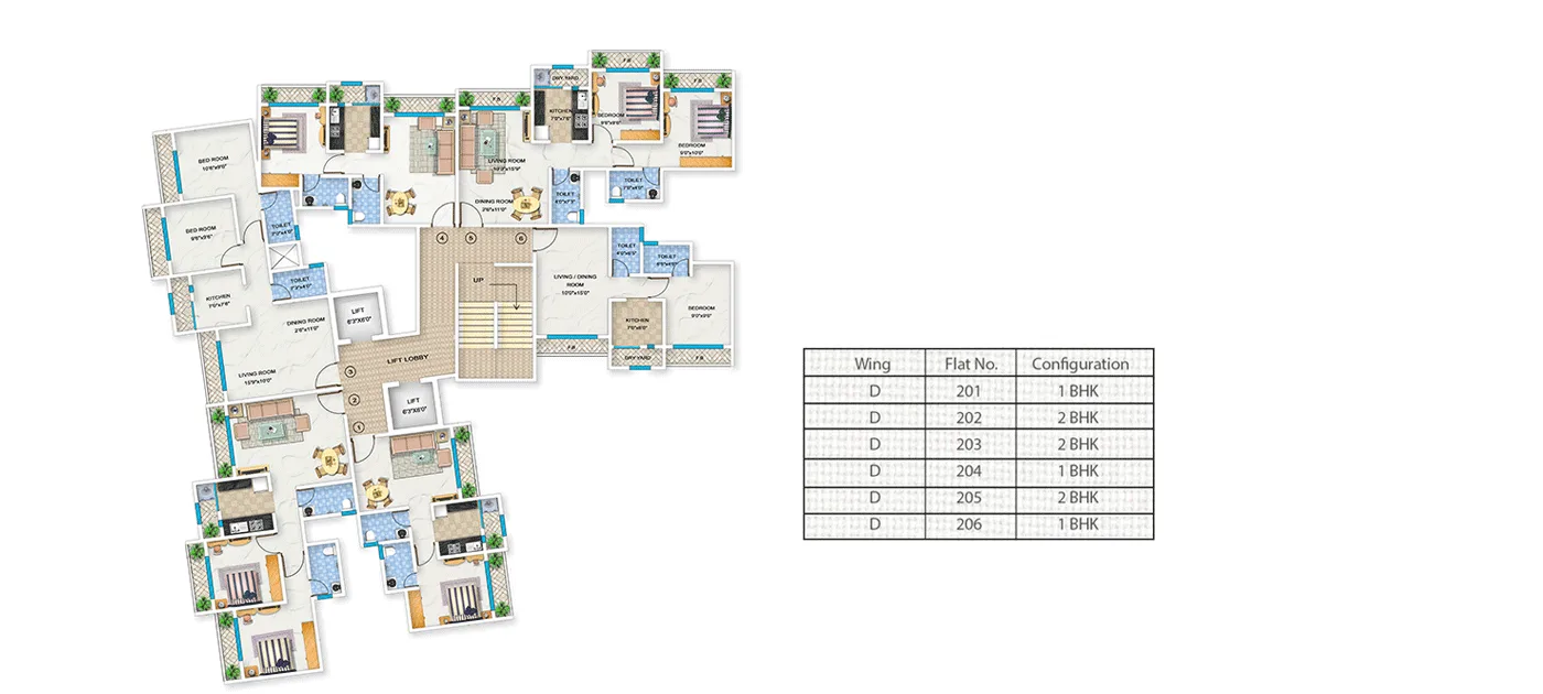 Arkade Arcopolis Typical Floor Plan Wing D