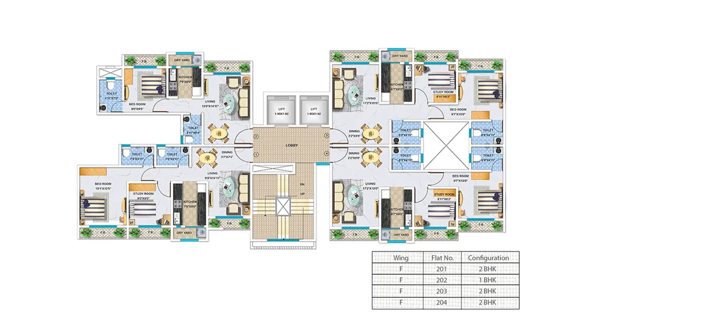 Arkade Arcopolis Typical Floor Plan Wing F