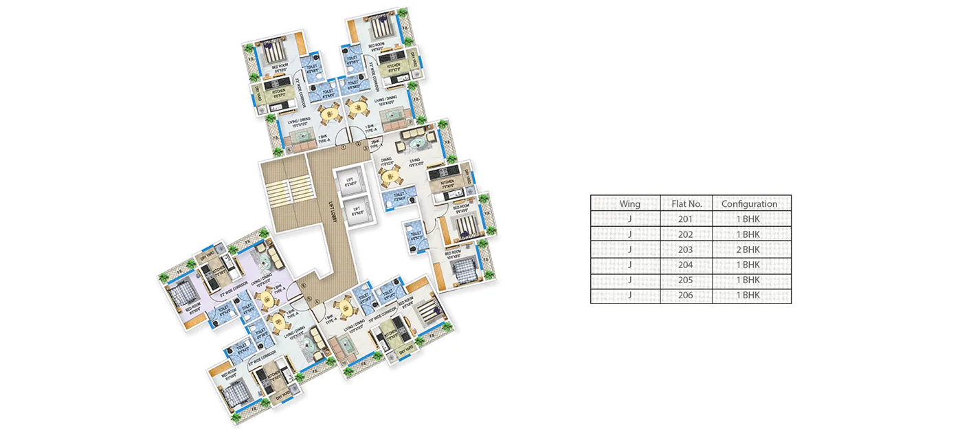 Arkade Arcopolis Typical Floor Plan Wing J