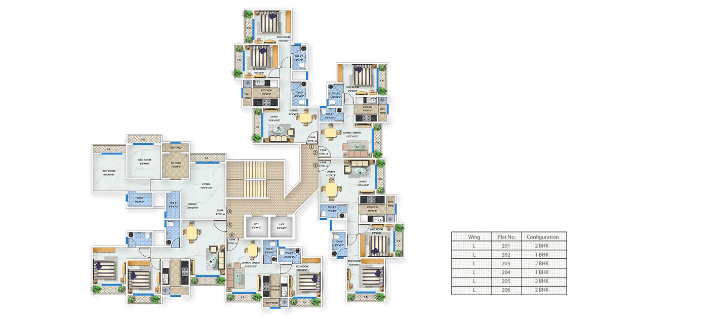 Arkade Arcopolis Typical Floor Plan Wing L