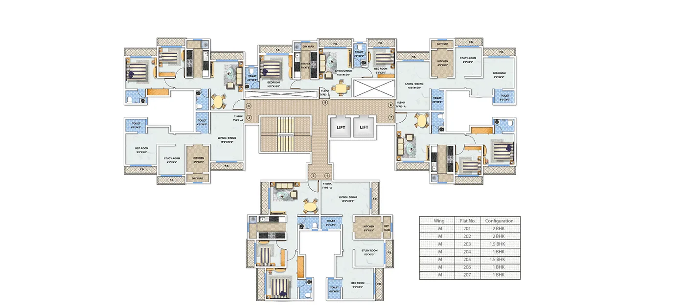 Arkade Arcopolis Typical Floor Plan Wing M