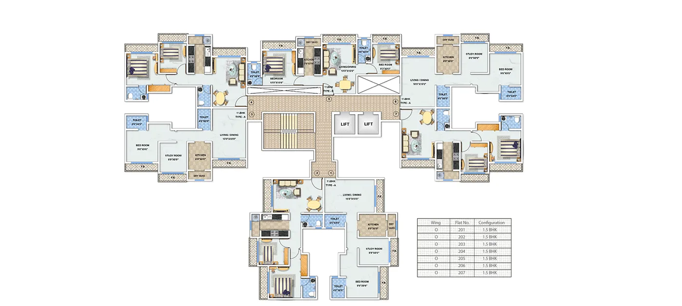 Arkade Arcopolis Typical Floor Plan Wing O