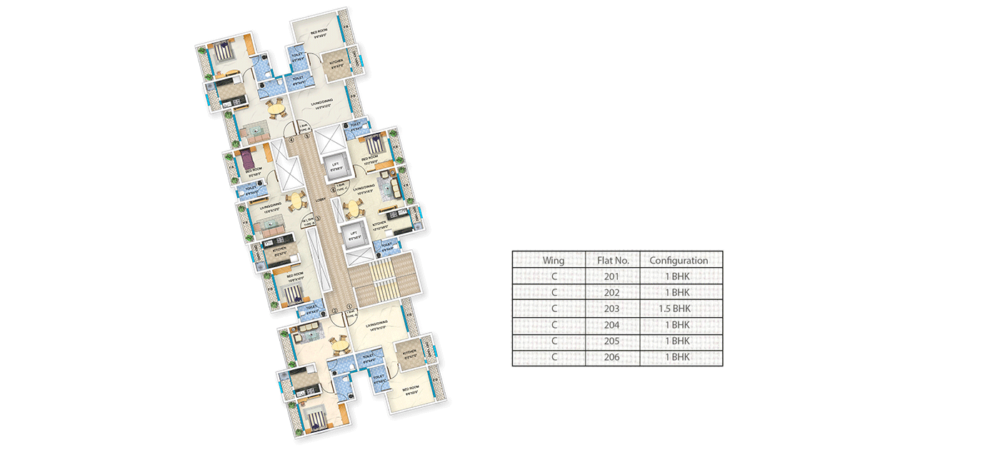 Arkade Arcopolis Typical Floor Plan Wing C