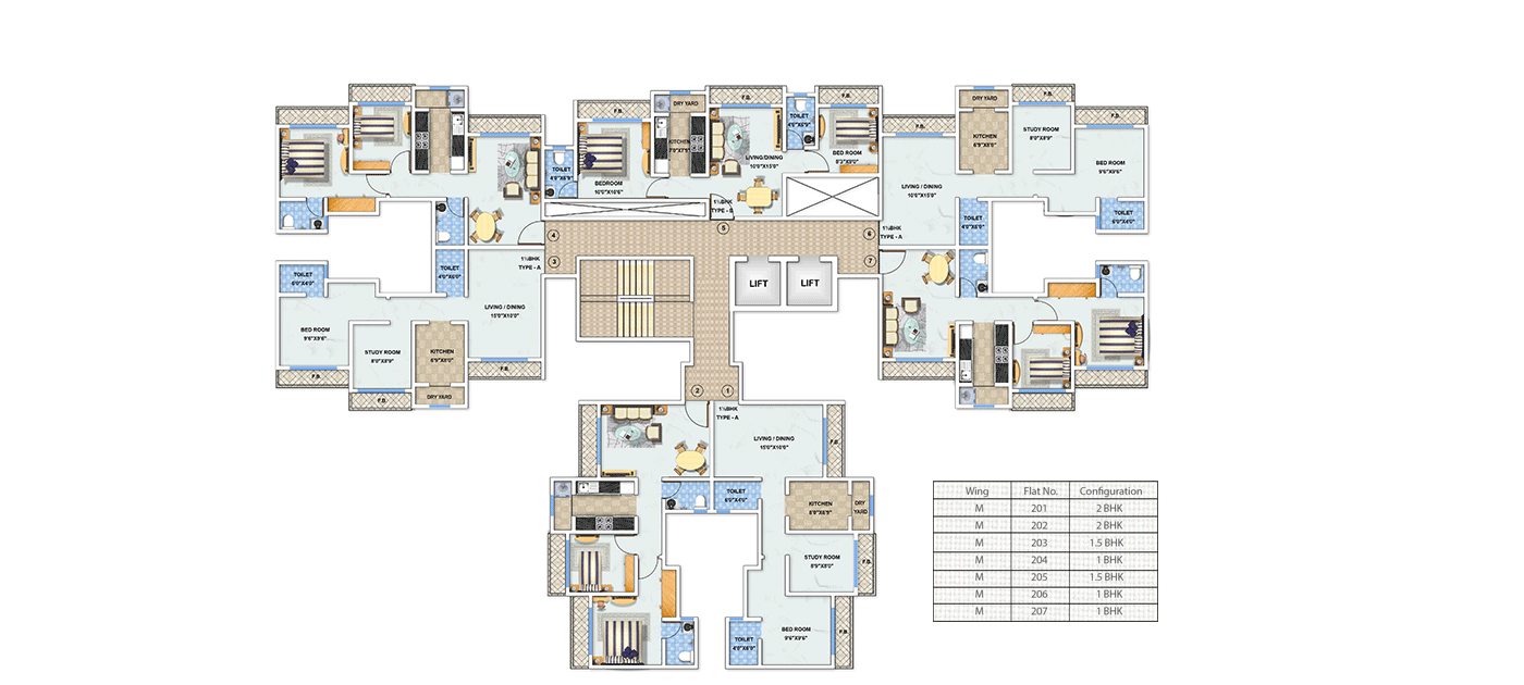 Arkade Arcopolis Typical Floor Plan Wing M