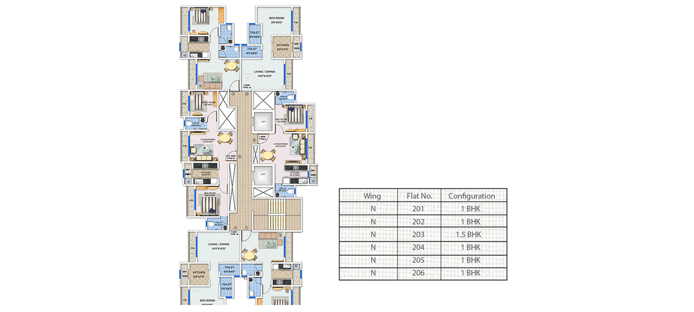 Arkade Arcopolis Typical Floor Plan Wing N
