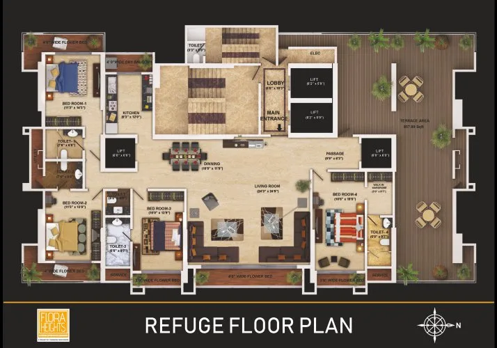 Flora Heights Refuge Floor Plan