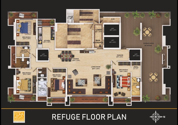Flora Heights Refuge Floor Plan