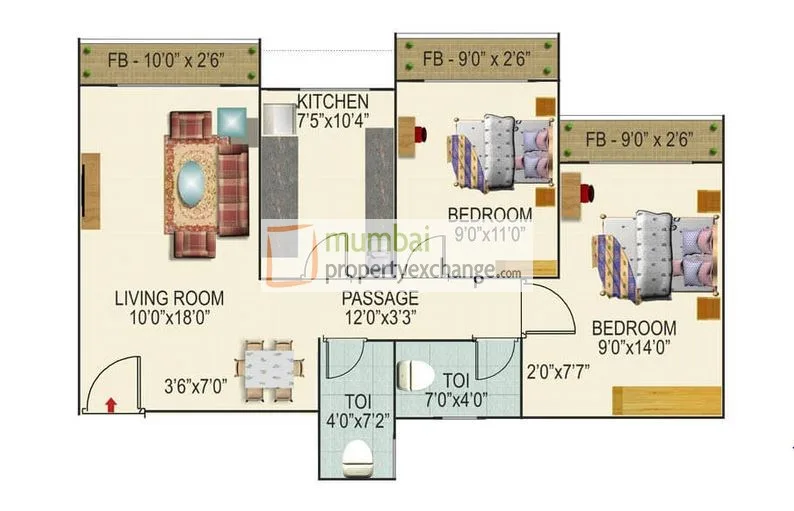 1.5BHK plan
