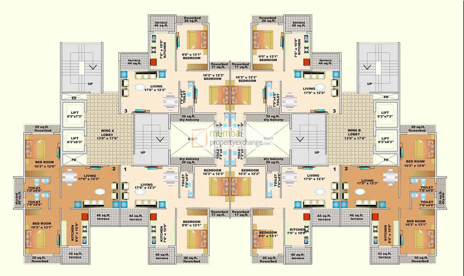 even floor plan