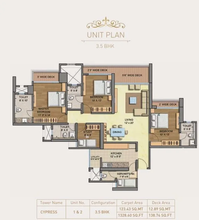 Runwal Greens Cypress 3.5 BHK