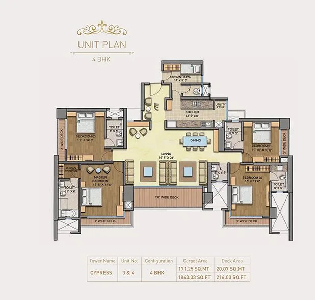 Runwal Greens Cypress 4BHK