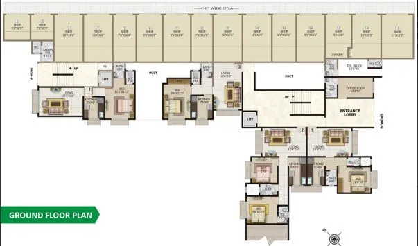 2 BHK Flats on Rent in krishna complex, Vashi