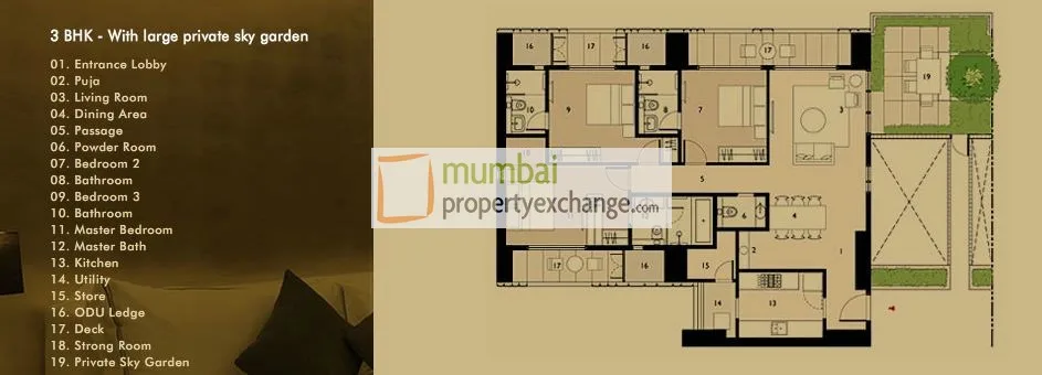 3bhk luxe large private sky garden