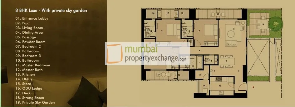 3bhk luxe private sky garden