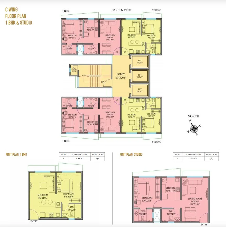 Crescent Sky Heights Floor Plan Wing C