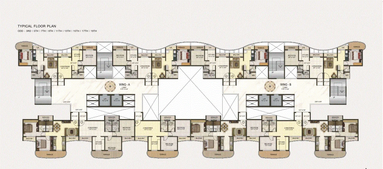 Sai Riverdale Typical Floor Plan-Odd