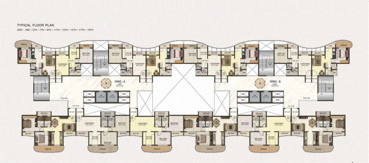 Sai Riverdale Typical Floor Plan-Odd