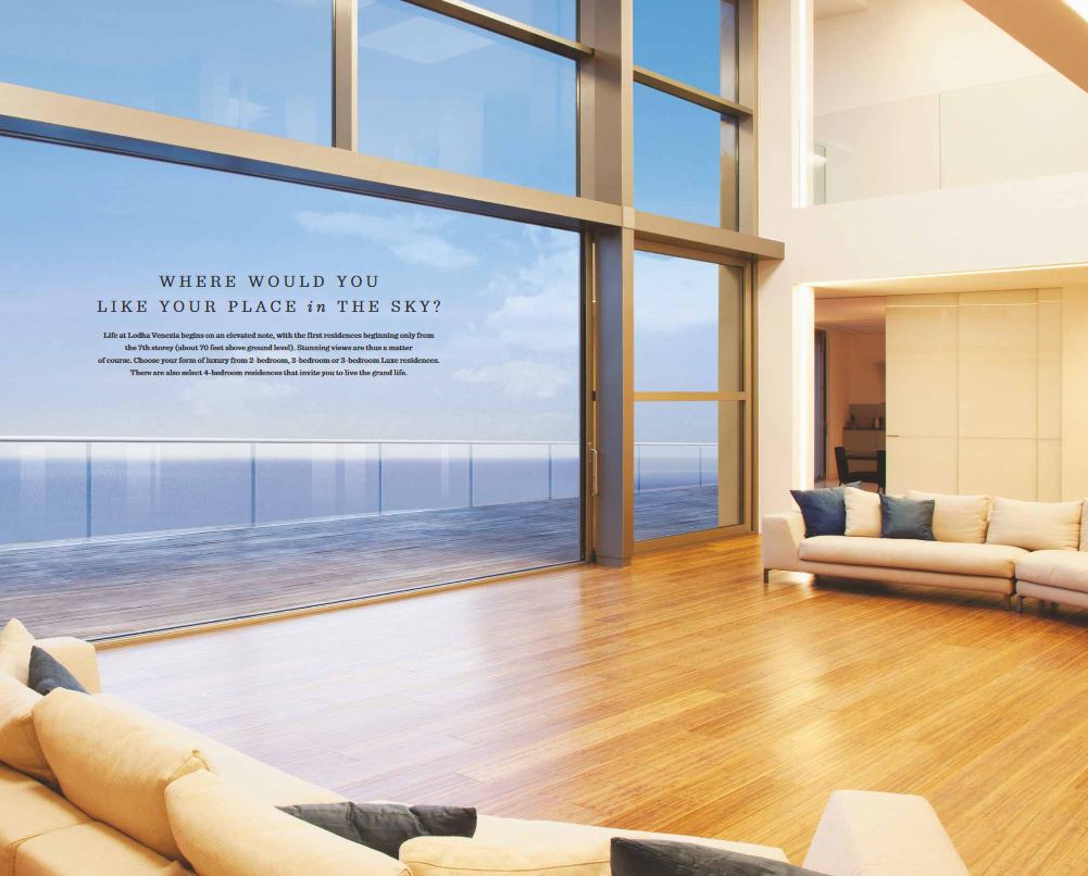 Sapcious Living Area at Lodha Venezia