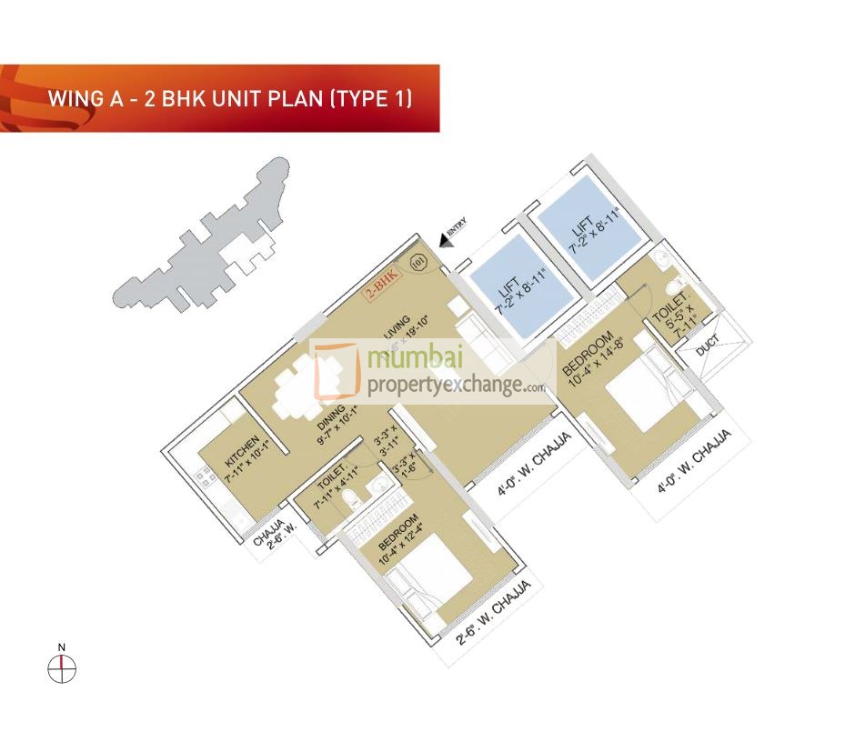 Ruparel Orion 2BHK Wing A Type 1