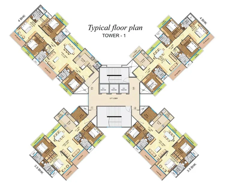 Runwal Anthurium Typical flrpln Tower1