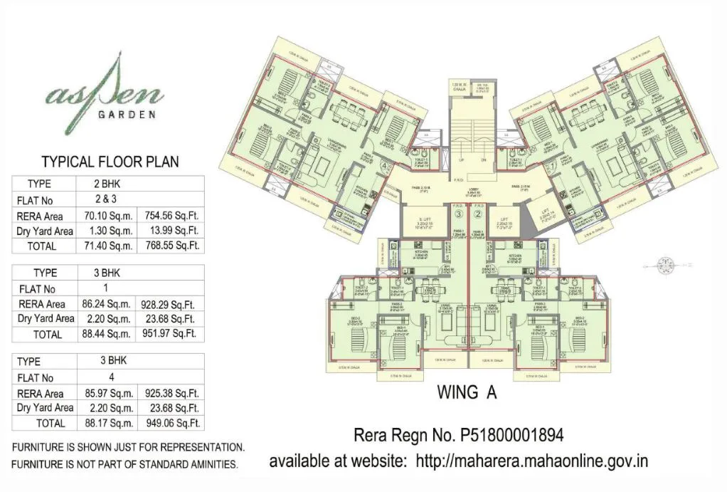 Aspen Garden Typical floor Plan Wing A