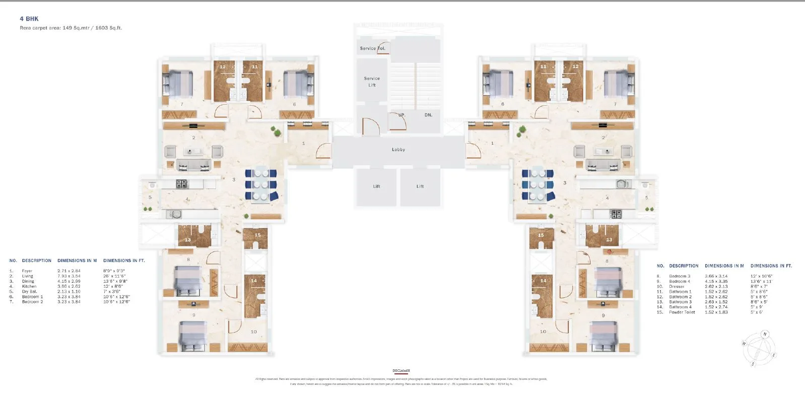 Glory 4BHK Plan