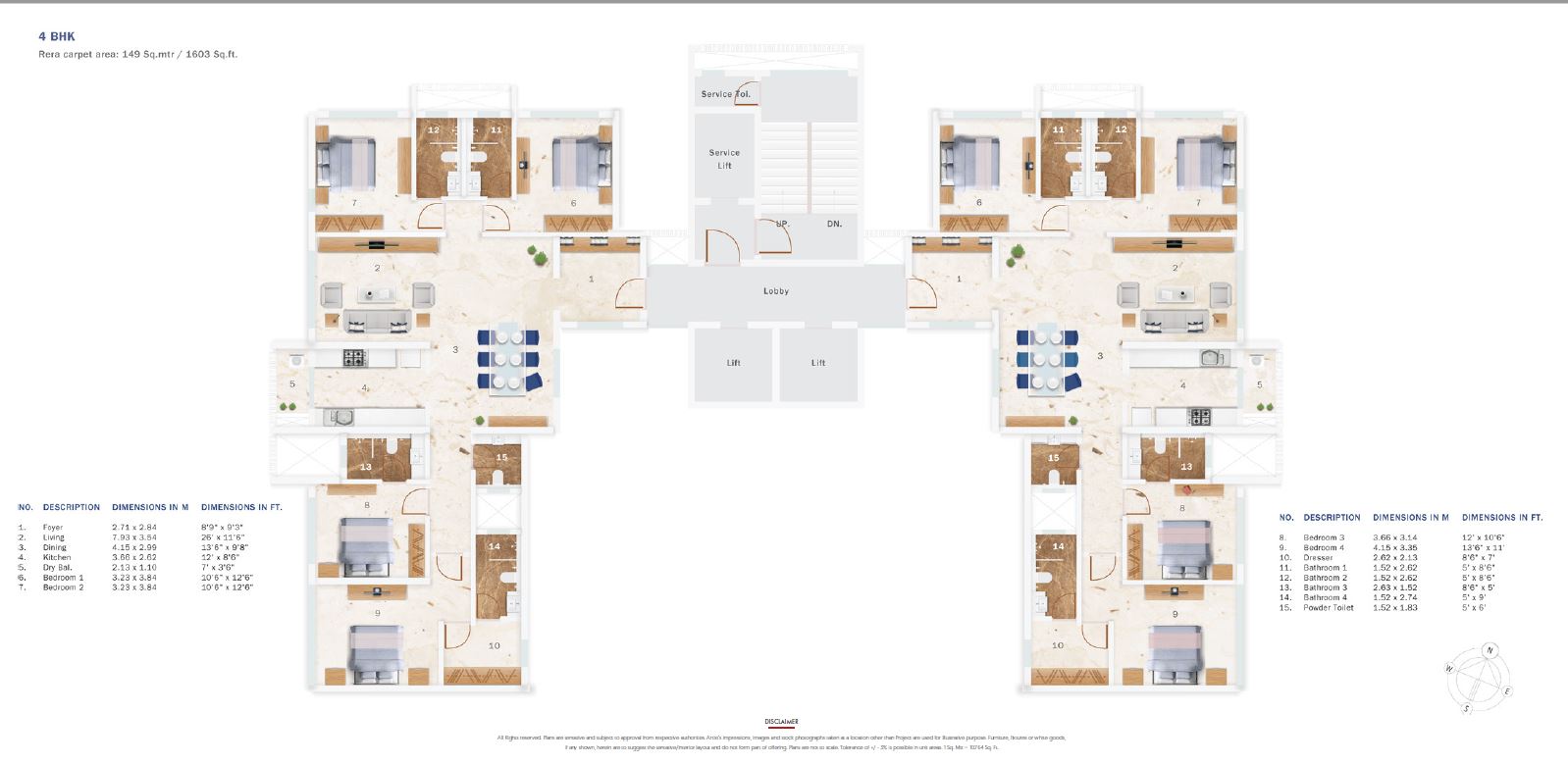 Glory 4BHK Plan