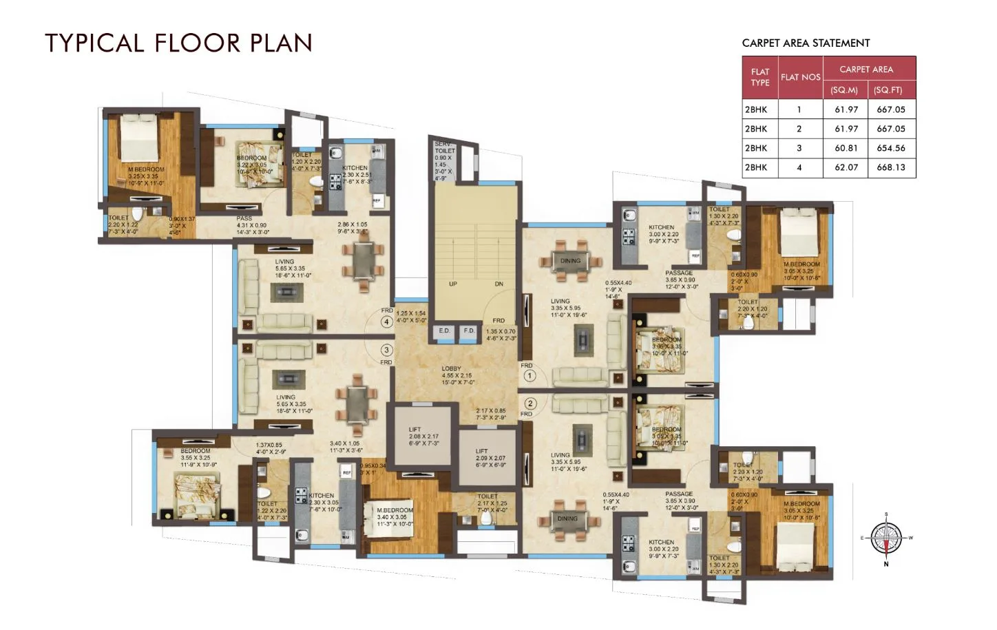 Stadium View Typical Floor Plan