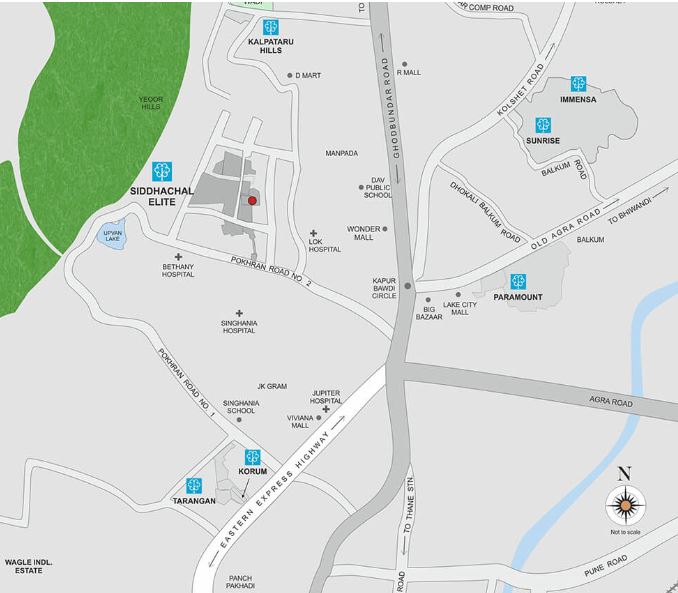 Kalpataru Siddhachal Eite Location Map