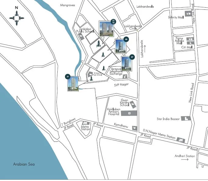 Neminath Luxeria Location Map