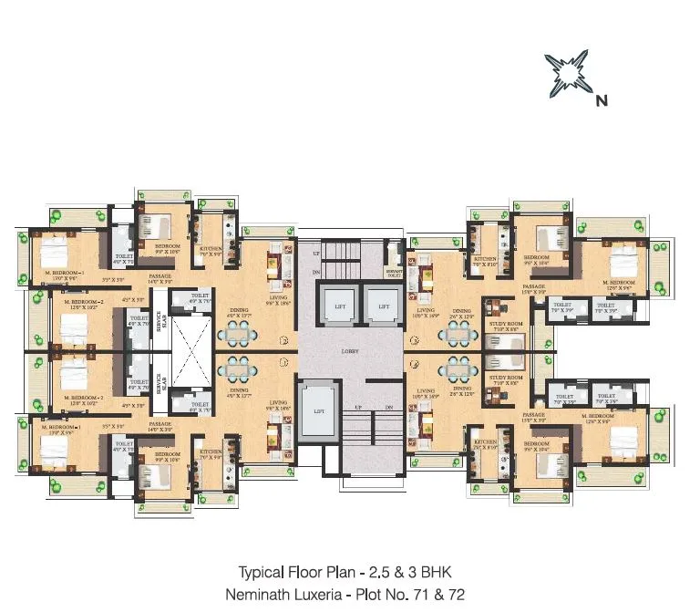 Neminath Luxeria Typical Floor Plan