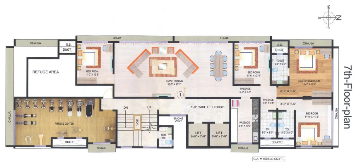 7th Floor Plan