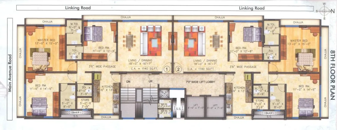 8th Floor Plan