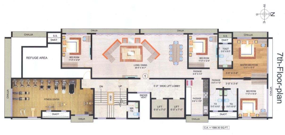 7th Floor Plan