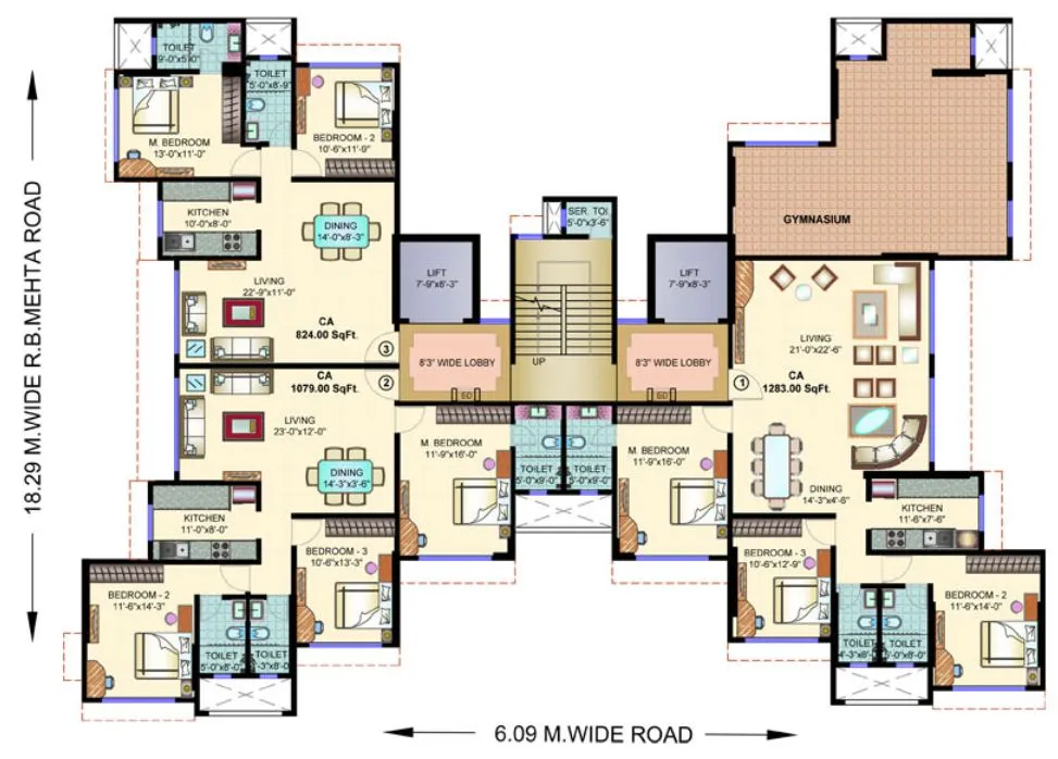 2BHK Flats on Rent in Mayfair Mystic, Ghatkopar East